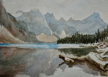 Jezioro Moraine IMG_2024, 2015 (akwarela)