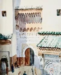 Place Nejjarine, Fez, 2000 (akwarela)