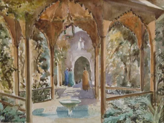 Rijad, Dar Si Said, Marrakesz, 2000 (akwarela)