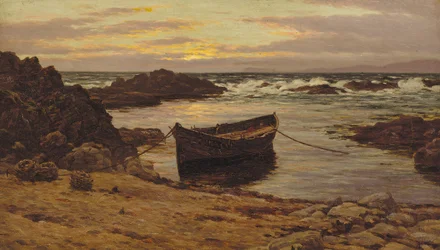 Zachód słońca nad wybrzeżem