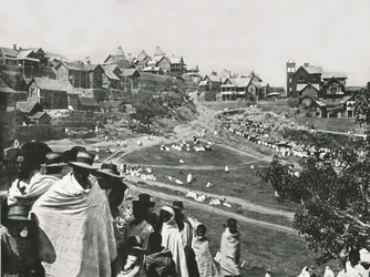 Równina Kabarów, Andohalo, Antananarywa, Madagaskar, 1895.