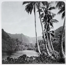 Jezioro Hitiaa, z „Tahiti”, opublikowane w Londynie, 1882 r.