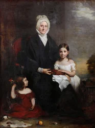 Elizabeth Cheape z Rossie i jej wnuczki, ok.1843 (olej na płótnie)