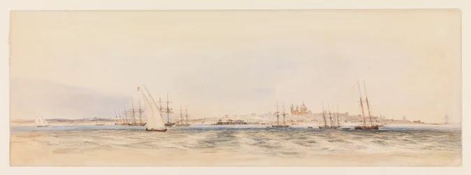 Port w Montevideo, ok. 1878 r. (akwarela)