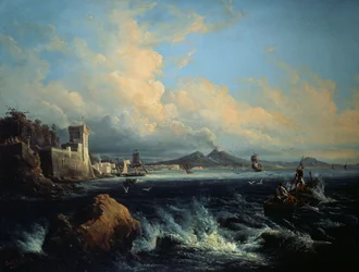 Neapol widziany z Posillipo (olej na płótnie)