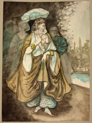 Jedna z Pań Haremu (recto); Fragment pejzażu (verso)