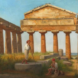 "Cerestemplet i Pæstum". Świątynia Ceres w Paestum