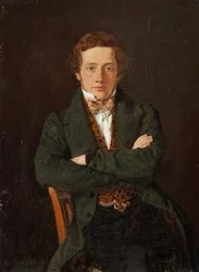 Portret Martina Hammericha (1811-1881), późniejszego profesora, portret w 3/4 długości, en face