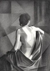 Geometryczna figura w drapowaniu