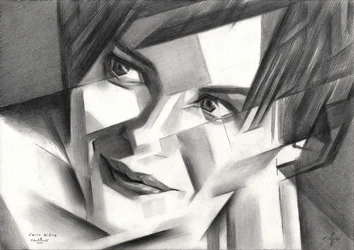 Geometryczny portret twarzy