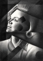 Geometryczny portret kobiety