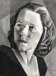 Geometryczny portret kobiety