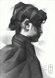 Geometryczny profil kobiety