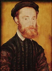 Portret mężczyzny o blond włosach