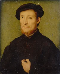 Portret mężczyzny z ręką na piersi, 1540-45.
