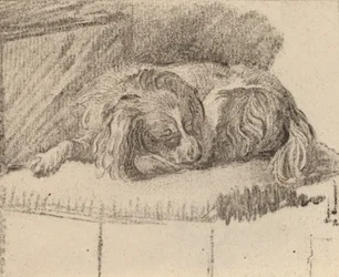 Leżący pies, 1777.