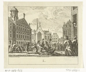 Bunt na pogrzebie Daniela Raapa na placu Dam w Amsterdamie w 1754 r