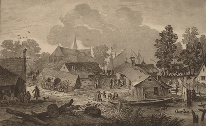 Wieś ze stawem, ok. godz. 1782.