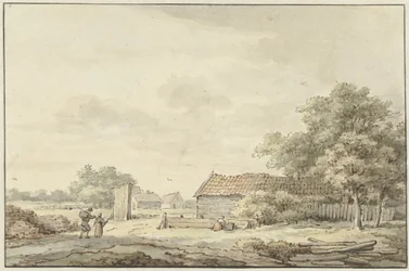 Krajobraz z farmami