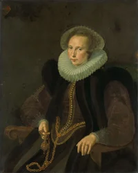 Holenderski: Griete Jacobsdr van Rhijn (1585-1652). Żona Jacoba Cornelisza Banjaerta, zwanego van Neck Portret Griete Jacobsdr van Rhijn (1585-1652). Żona Jacoba Cornelisza Banjaerta, zwanego van Neck