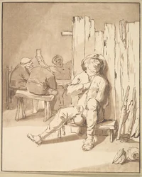 Pijany rolnik w karczmie, 1775.