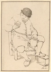 Siedzący chłop z dzbanem, ok. 1763.