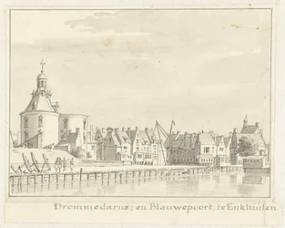 Drommedaris i Blauwepoort w Enkhuizen
