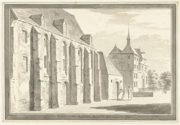 Widok kościoła i domu w Ootmarsum