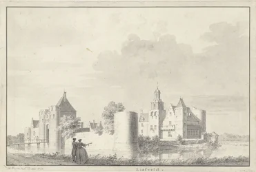 Zamek Liesveld w pobliżu Groot-Ammers w Alblasserwaard