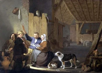Chłop pijący w stodole, 1634