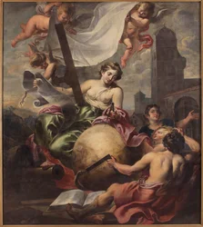 Alegoria geometrii, pierwsza połowa XVII wieku..