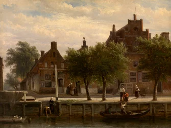 Widok portu w Hasselt, Overijssel