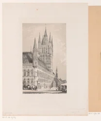 Sukiennice w Ypres Ratusz z XIII wieku (Halte Yperen) (tytuł na obiekcie)