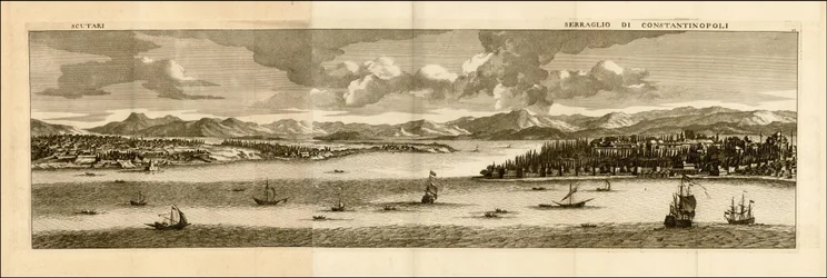 Ilustracja z 1698 r. - Szkodra - Seraj Konstantynopola