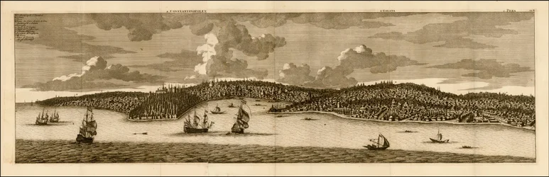 Widok Konstantynopola z 1698 roku autorstwa Cornelisa De Bruyna