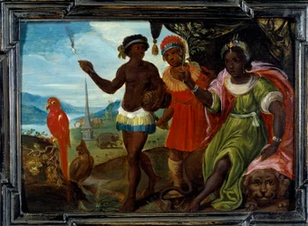 Cztery części świata: Afryka. Obraz Cornelisa De Baellieur (1607-1671), szkoła flamandzka