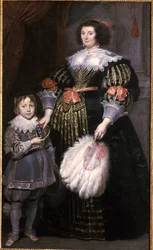 Madame Charlotte Butkens-Smit van Cruyninghen i jej syn Johannes-Amatus