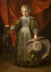 Portret chłopca z psem, ok. 1620 r. (olej na płótnie)