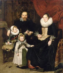 Autoportret z rodziną, 1621.