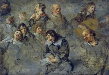 Studia męskich głów autorstwa Schuta, Cornelisa (1597-1655)