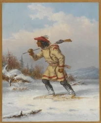 Podążając za łosiem, ok. 1860
