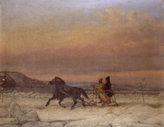 Sanki w śniegu