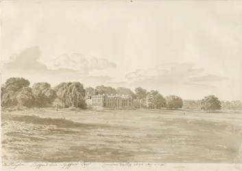 Chillington Hall: rysunek w sepii