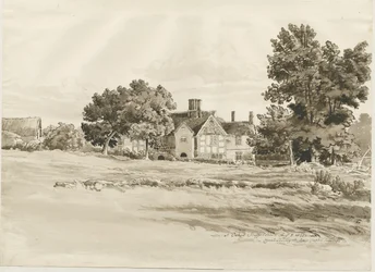Oaken - Farm House: rysunek w sepii, 5 sierpnia 1820