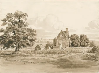 Tettenhall - Perton Hall: rysunek w sepii, 9 sierpnia 1820 (rysunek)