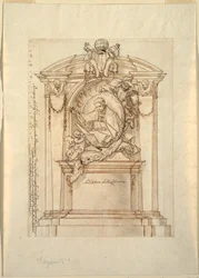 Rysunek, projekt pomnika, ok. 1750 r.