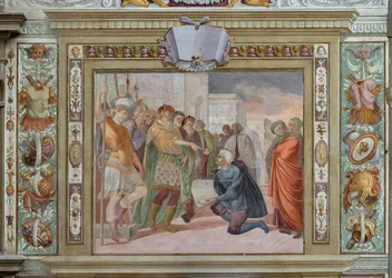 Przedstawienie jednego z projektów królowi, ok. 1589-94 (fresk)