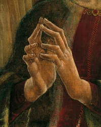 Zwiastowanie, drewno żaluzjowe w katedrze w Ferrarze, Cosme