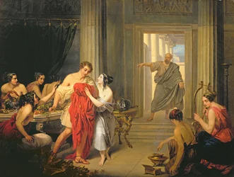 Alcibiades wśród heter (olej na płótnie)