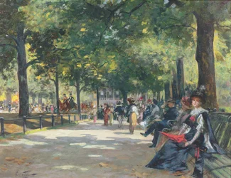 Eleganckie figury, Rotten Row, Hyde Park, Londyn